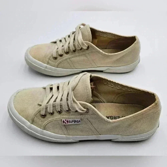 Superga Beige Gesso 2750 Cotu Classic Womens Size 39/8 - Picture 3 of 6